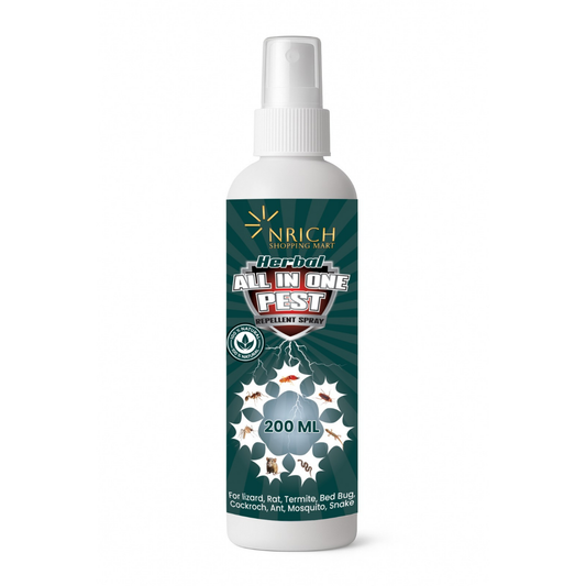 Nrich All-in-One Pest Control Spray | Rat Repellent Spray for Car & Home | Lizard, Cockroach, Ant & Bed Bug Repellent | Herbal Insect Repellent Spray | Safe Indoor & Outdoor Use