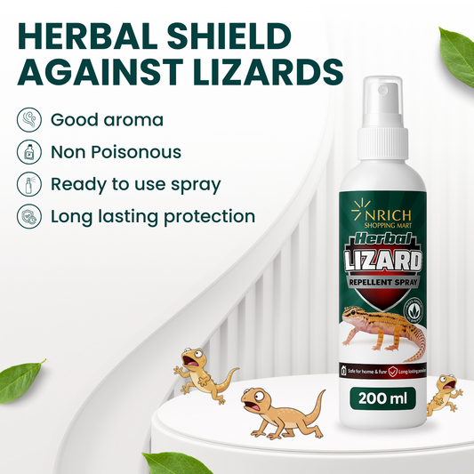 Nrich Herbal Lizard Repellent Spray for Home | Natural Anti Lizard Spray Repellent | Safe Pest Control Spray | Long Lasting Herbal Solution to Keep Away Lizards Indoors & Outdoors