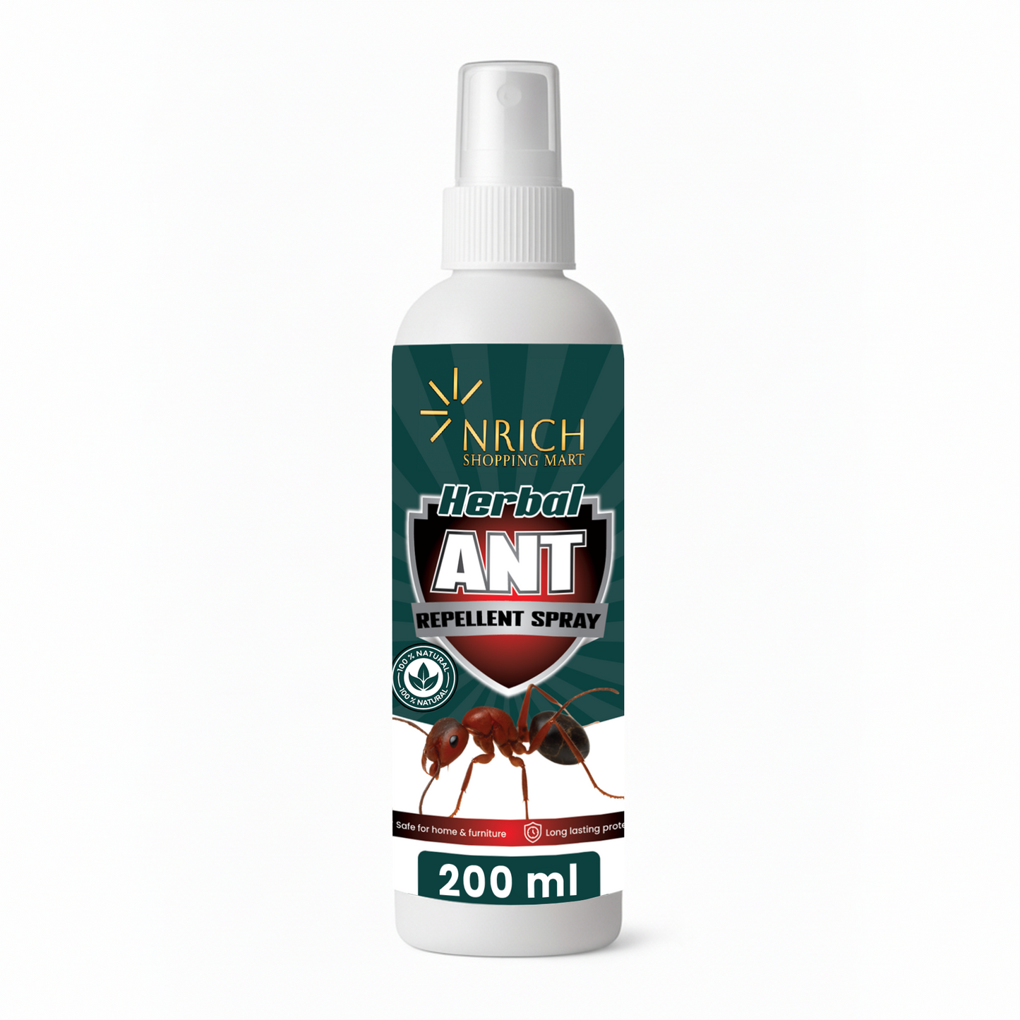 Nrich Herbal Ant Repellent Spray | Safe Ant Spray for Home & Kitchen | Long Lasting Ant Repellent for Indoor & Outdoor Use