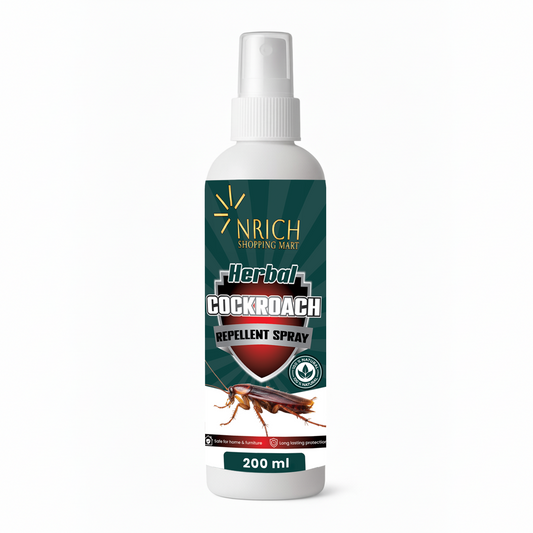 Nrich Herbal Cockroach Repellent Spray | Safe Cockroach Spray for Kitchen & Home | Long-Lasting Herbal Protection